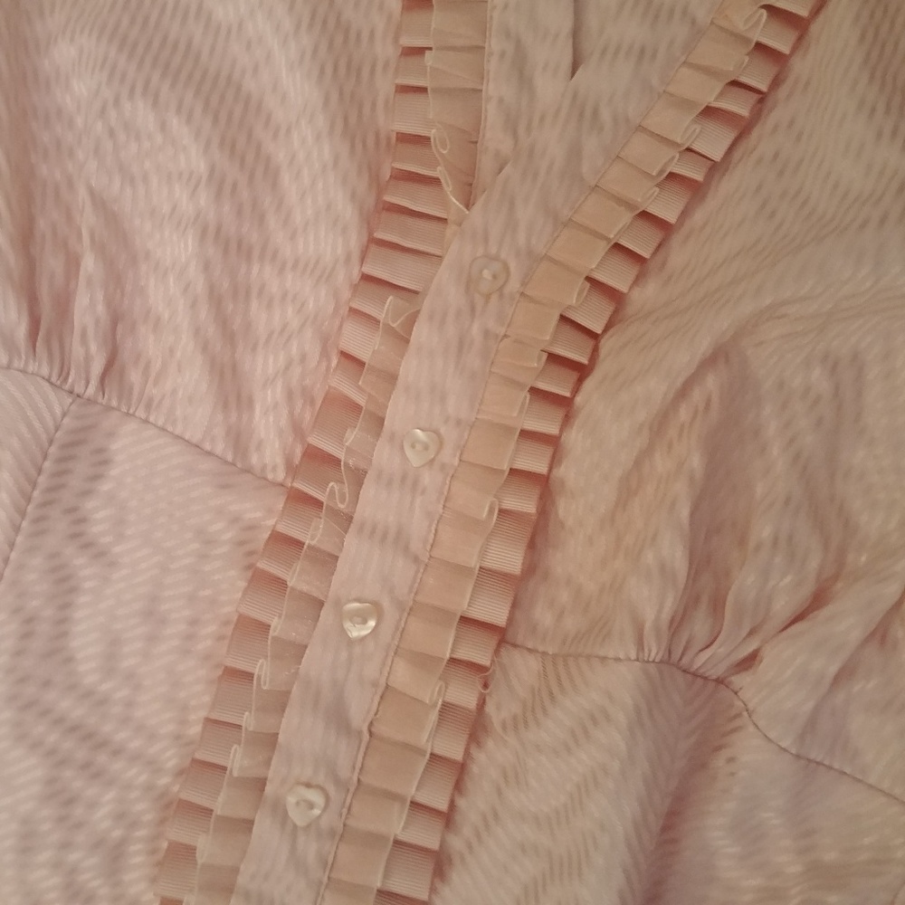 Antilia Femme blouse, peachy pink ruffled,L - Picture 3 of 6